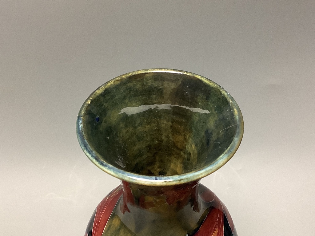 A Moorcroft Spanish pattern vase, height 31cm